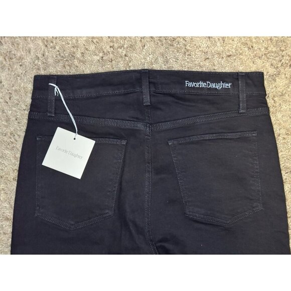 NWT FAVORITE DAUGHTER The Vivi Jeans Black High Waist Long Straight Basic 31x32 - Picture 2 of 10
